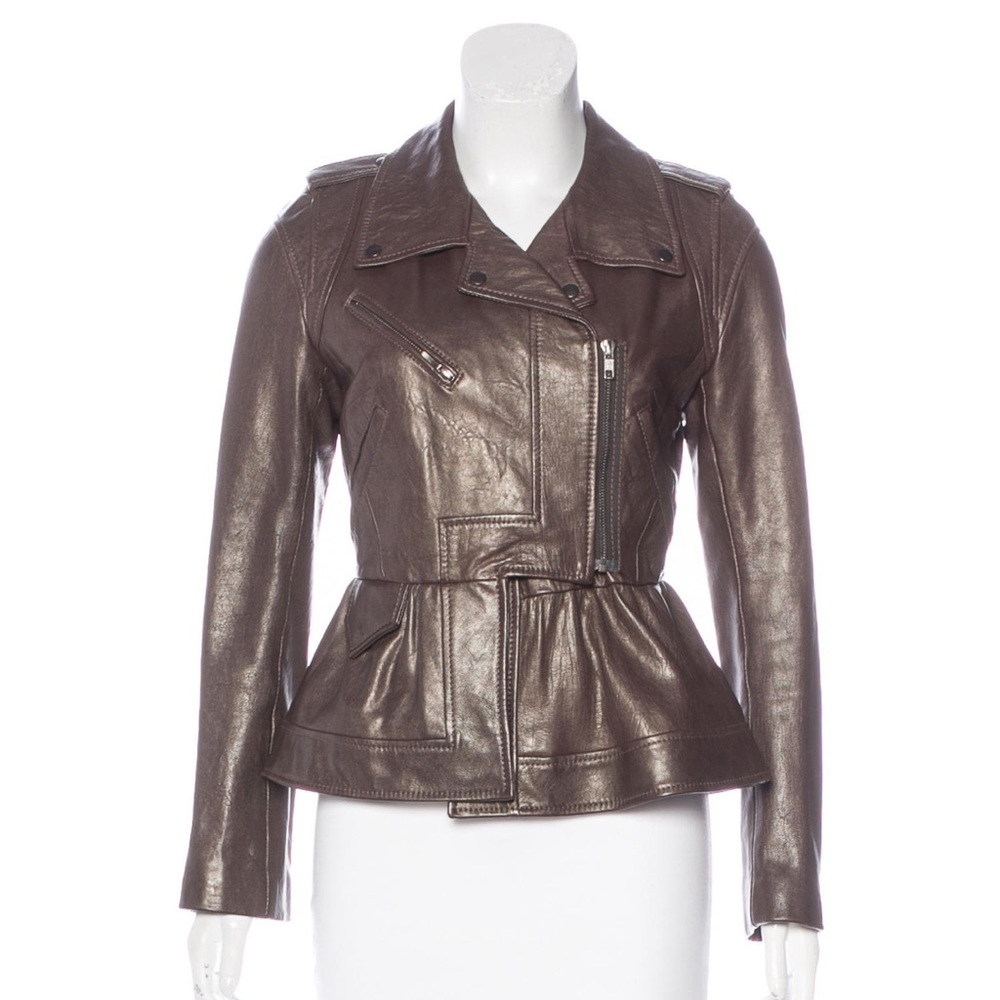 PETER SOM Metallic Leather Jacket